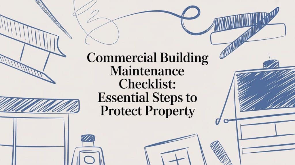 commercial building maintenance checklist title illustration