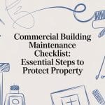 commercial building maintenance checklist title illustration